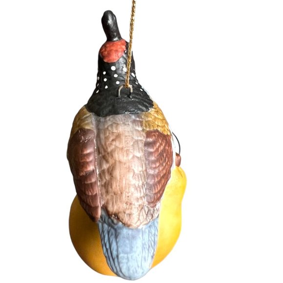 Two (2) Vtg 1991 Andrea by Sadek PARTRIDGE Porcelain Bisque Ornaments Japan 3" T - Picture 4 of 16